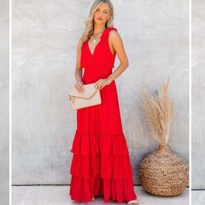 Vici Collection tiered maxi dress